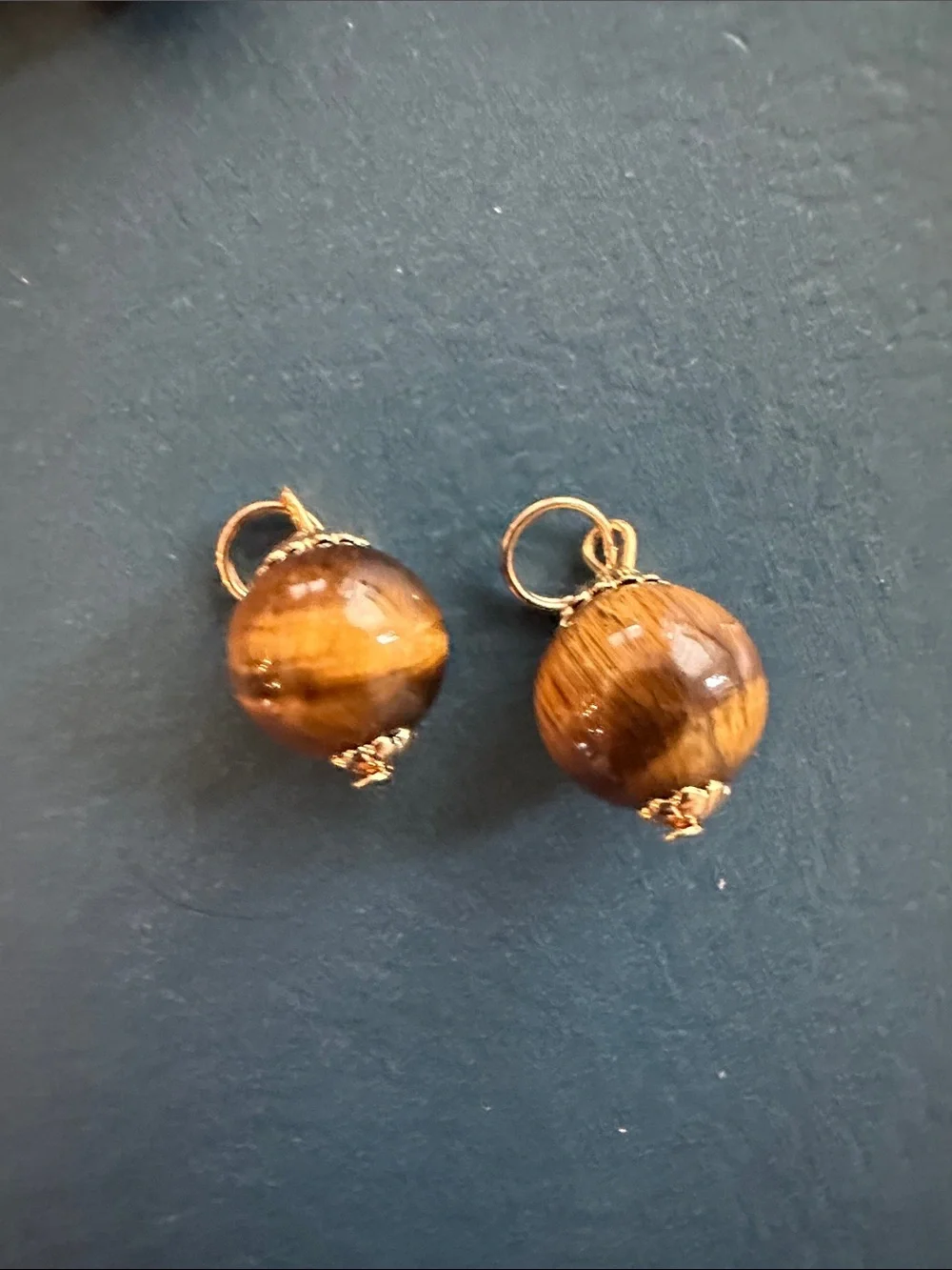 Vintage 10 Pieces of Tiger’s Eye Gemstone Earrings Bundle
